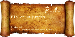 Pieler Auguszta névjegykártya
